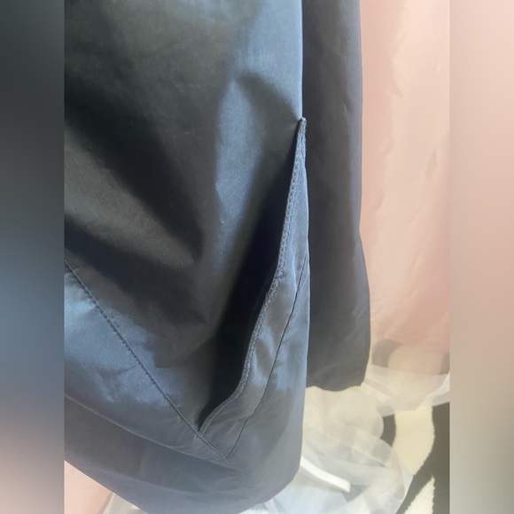 Vintage David Benjamin Black Maxi Length Trench Coat Gold Button Closure - Picture 10 of 14